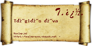 Téglás Éva névjegykártya