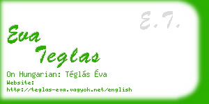 eva teglas business card